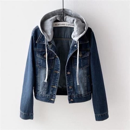 Long Sleeve Denim Hooded Jacket