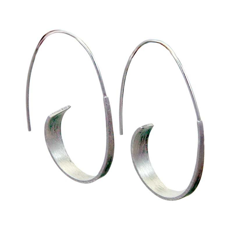 Round Geometric Spiral Earrings