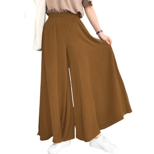 Loose Plus Size Elastic Waist Wide Leg Pants