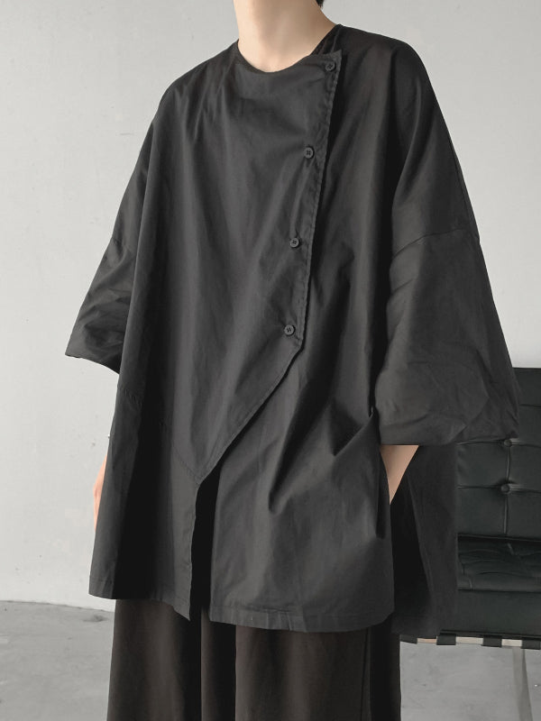 Loose Retro Chic Shirt Tops