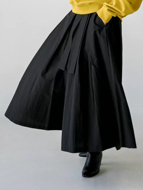 Loose Wide-leg Lace-up Casual Trousers Pants