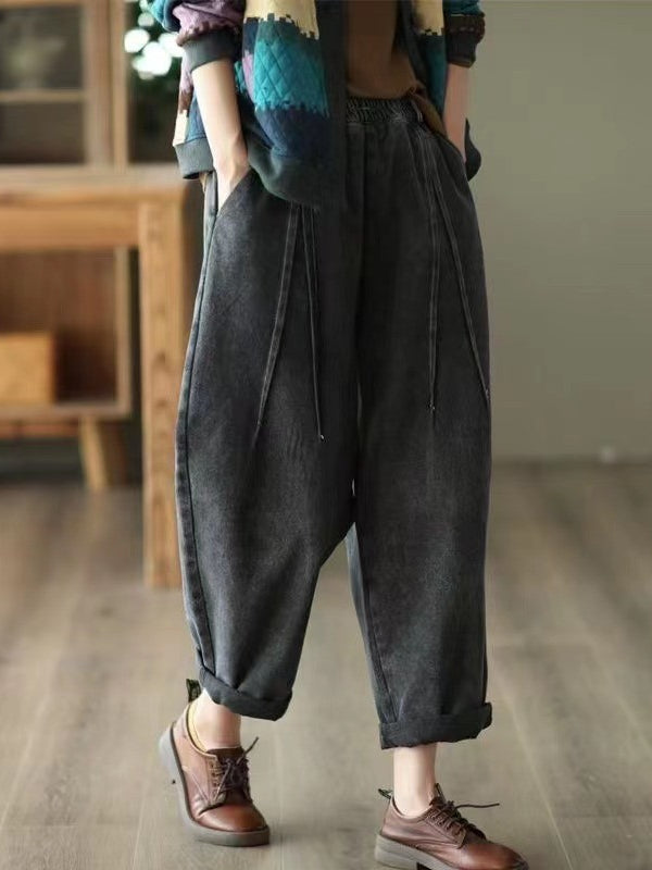 Vintage Pinch Pleated Jean Pants