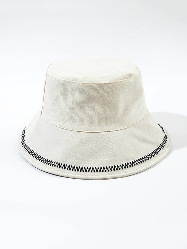 Chic Original Stitched Solid Color Casual Fisherman Hat
