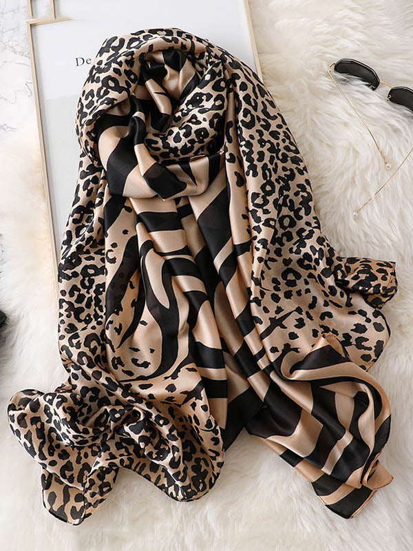 Leopard Sun-Protection Silk Scarf&Shawl