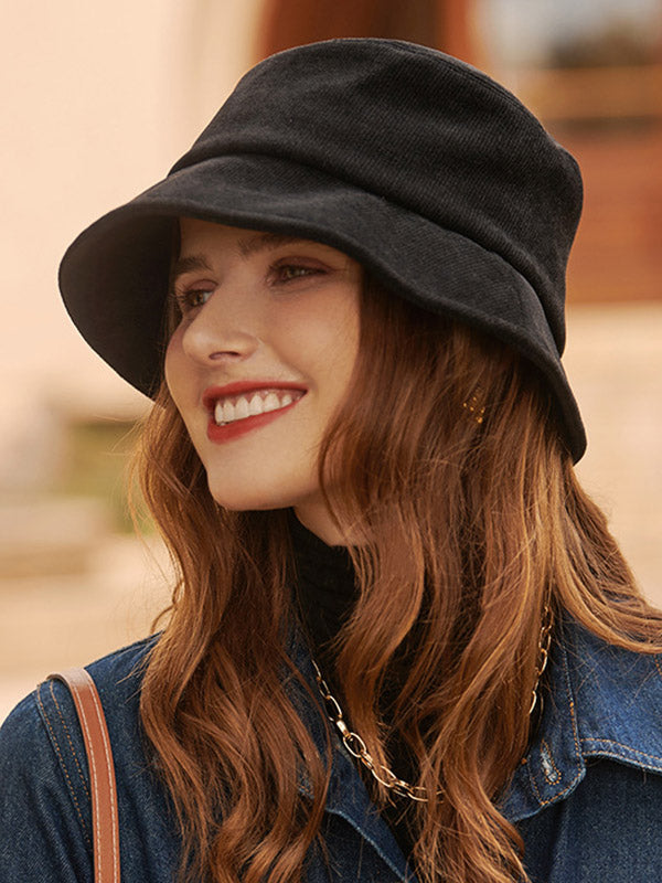 Casual 4 Colors Corduroy Fisherman Hat