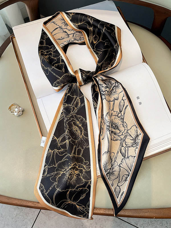 Urban Contrast Color Printed Winter Scarf