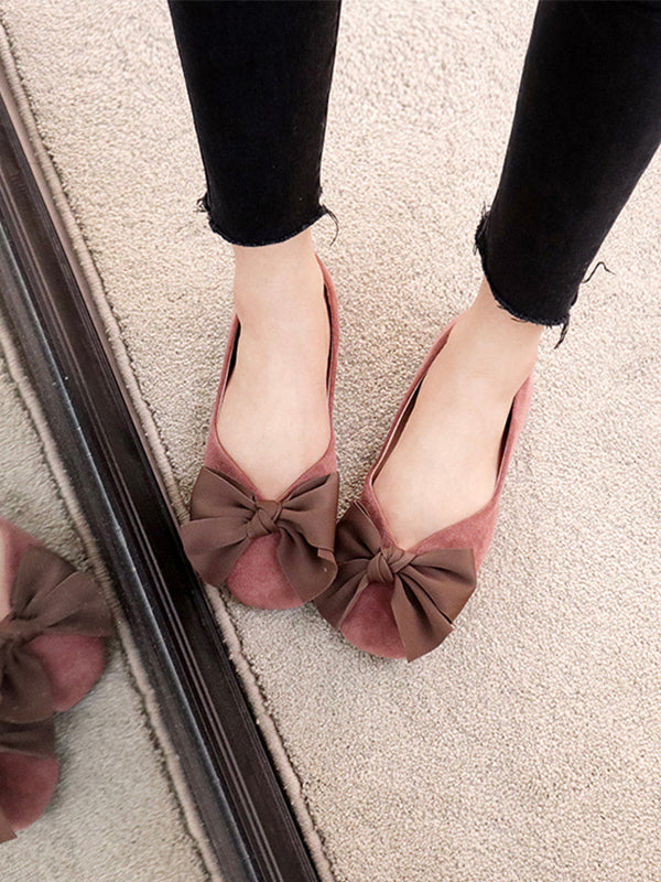 Stylish and Comfortable Bow Soft Soled Flats Shoes