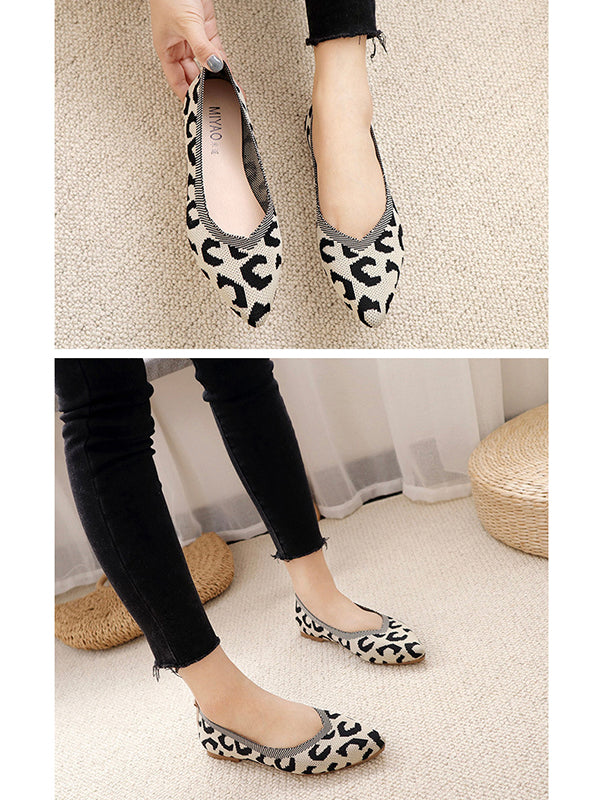 Trendy Original Leopard woven Flat Shoes