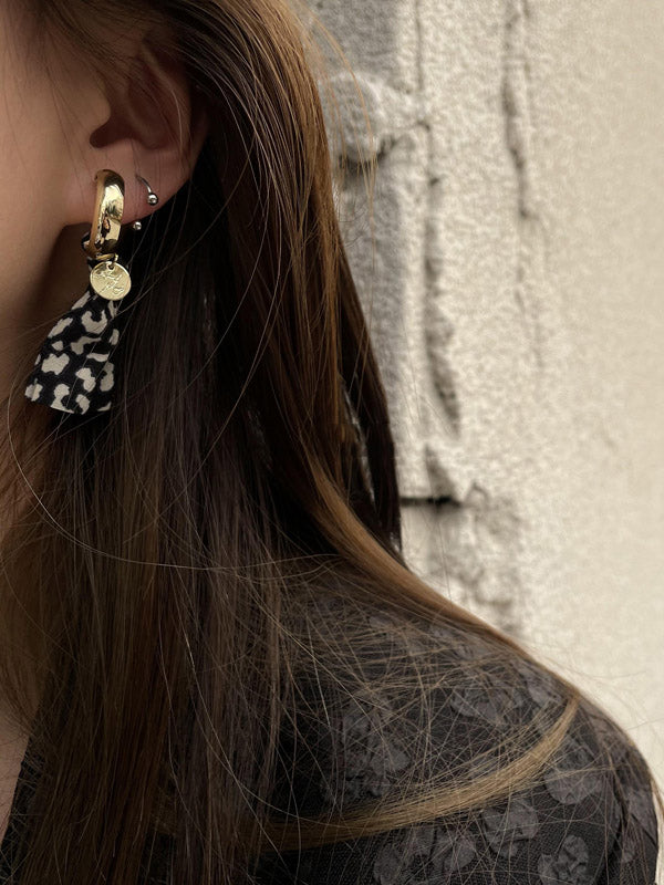 Original Vintage Leopard Tasseled Earrings Accessories