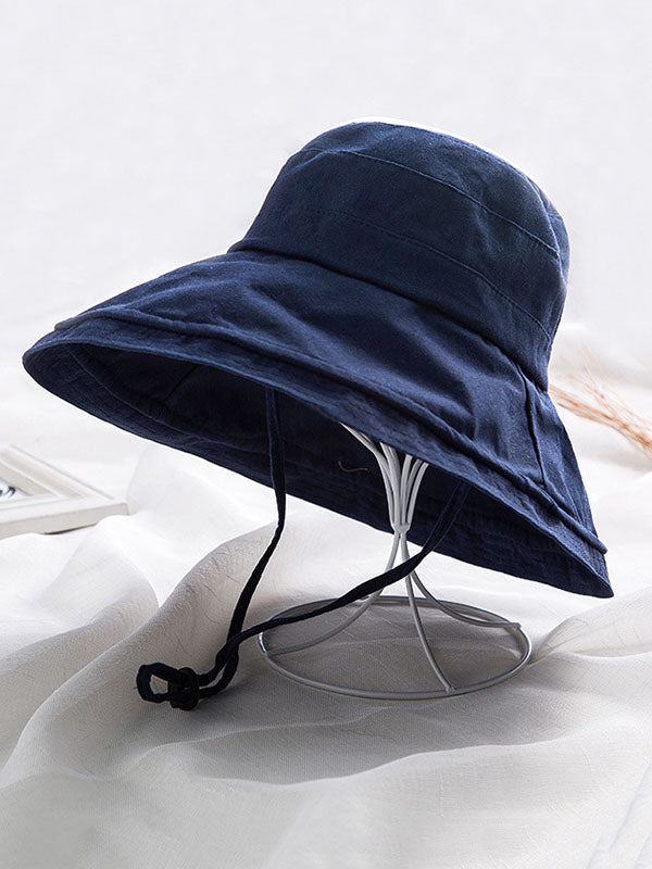 Original Solid Color Big Brim Beach Fisherman Hat