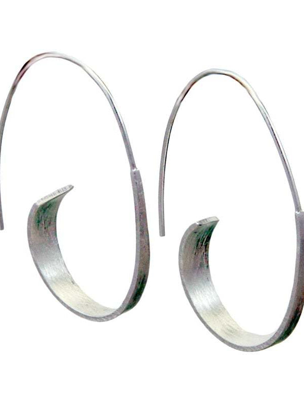 Round Geometric Spiral Earrings