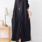 Loose Batman Sleeve Knitted Hooded Dress