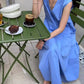 Retro large V-neck pleated design loose and versatile niche sleeveless dress
