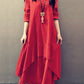Loose Fake Two-Piece Cotton Linen Dress