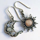 Vintage Sun Moon Asymmetrical Earrings
