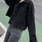 Plus Size Beaded Denim Jacket