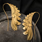 Angel Wings Alloy Feather Earrings