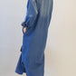 Long Slit Oversized Denim Shirt Dress