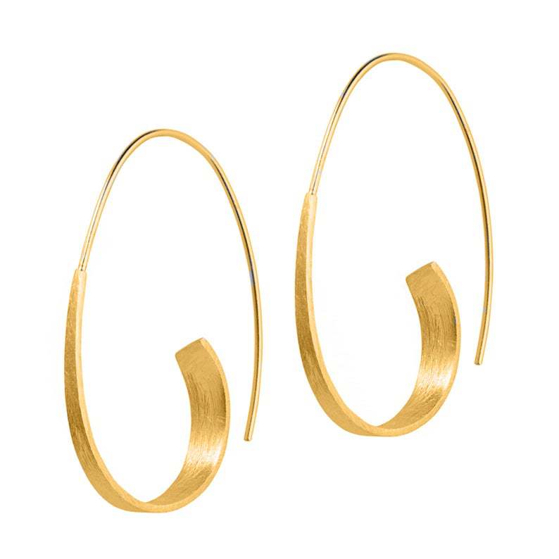 Round Geometric Spiral Earrings