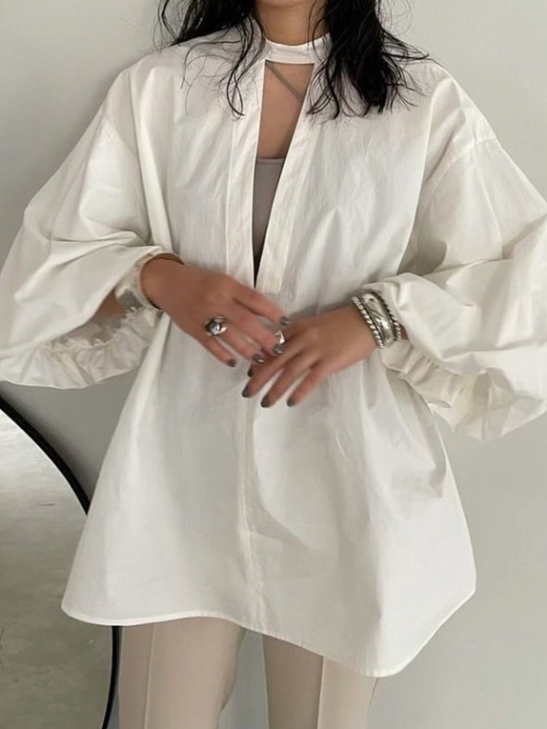 Vintage Puff Sleeve Shirt Top