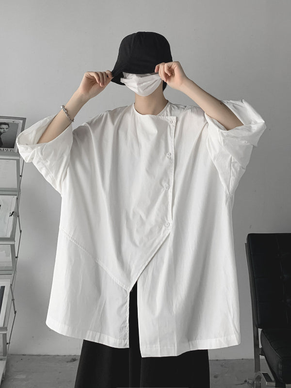 Loose Retro Chic Shirt Tops