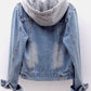 Long Sleeve Denim Hooded Jacket