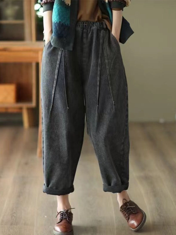 Vintage Pinch Pleated Jean Pants