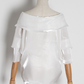 French V-neck Off-the-shoulder Shirt Top