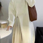 Knitted Slit Sweater Dress