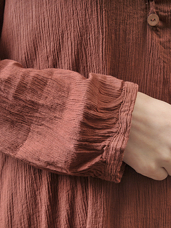 Loose Fake Two-Piece Cotton Linen Dress
