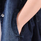 Long Oversized Loose Denim Sleeveless Hooded Vest