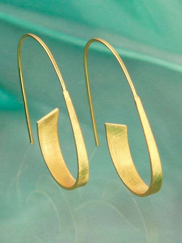 Round Geometric Spiral Earrings