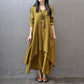 Loose Fake Two-Piece Cotton Linen Dress