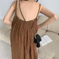 Loose Open Back Maxi Sleeveless Jumpsuits