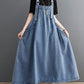 Vintage Loose Denim Suspender Dress