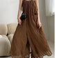 Loose Open Back Maxi Sleeveless Jumpsuits