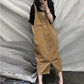 Retro Loose Mid Length Suspender Dress