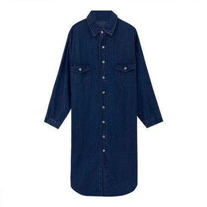 Fashion Long Sleeve Shirt Denim Dress