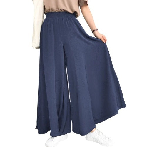 Loose Plus Size Elastic Waist Wide Leg Pants