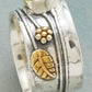 Delicate Drop Aquamarine Petal Rings
