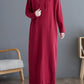 Loose Fashion Cotton Solid Color Dress