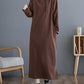 Loose Fashion Cotton Solid Color Dress