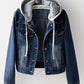 Long Sleeve Denim Hooded Jacket