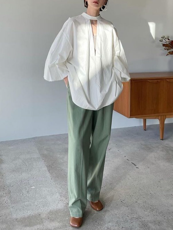 Vintage Puff Sleeve Shirt Top
