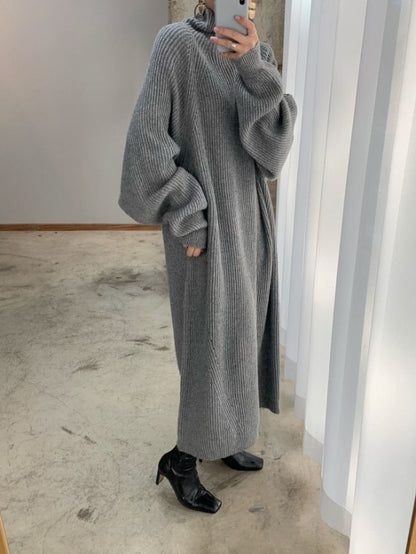 Loose Knitted Sweater Dress