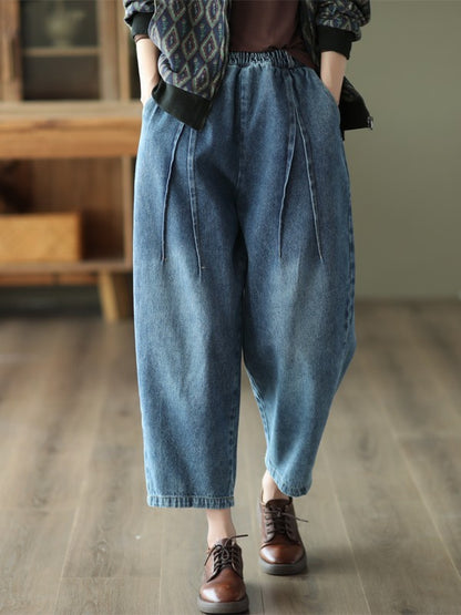 Vintage Pinch Pleated Jean Pants
