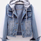 Long Sleeve Denim Hooded Jacket