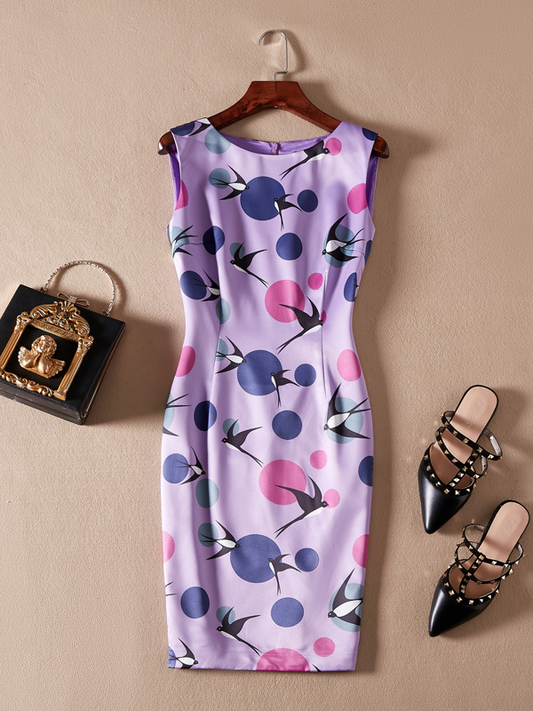 Colorful Polka Dot Swallow Dress