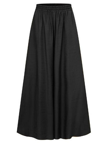 Loose Plus Size Elastic Waist Wide Leg Pants