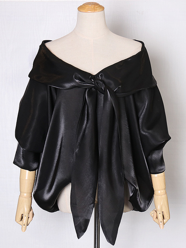French V-neck Off-the-shoulder Shirt Top